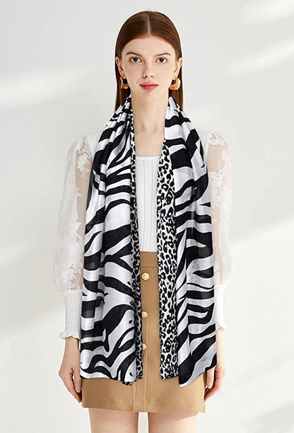 GERINLY Scarves - Animal Print Shawl Wraps Fashion Zebra Pattern Scarf for Women Apparel & Accessories > Clothing Accessories > Scarves & Shawls GERINLY   