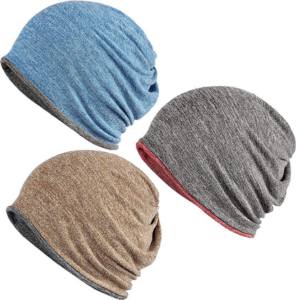 Kayier Women'S Baggy Casual Chemo Beanie Hats Headwear Caps Apparel & Accessories > Clothing Accessories > Headwear Kayier 3 Pack-j  