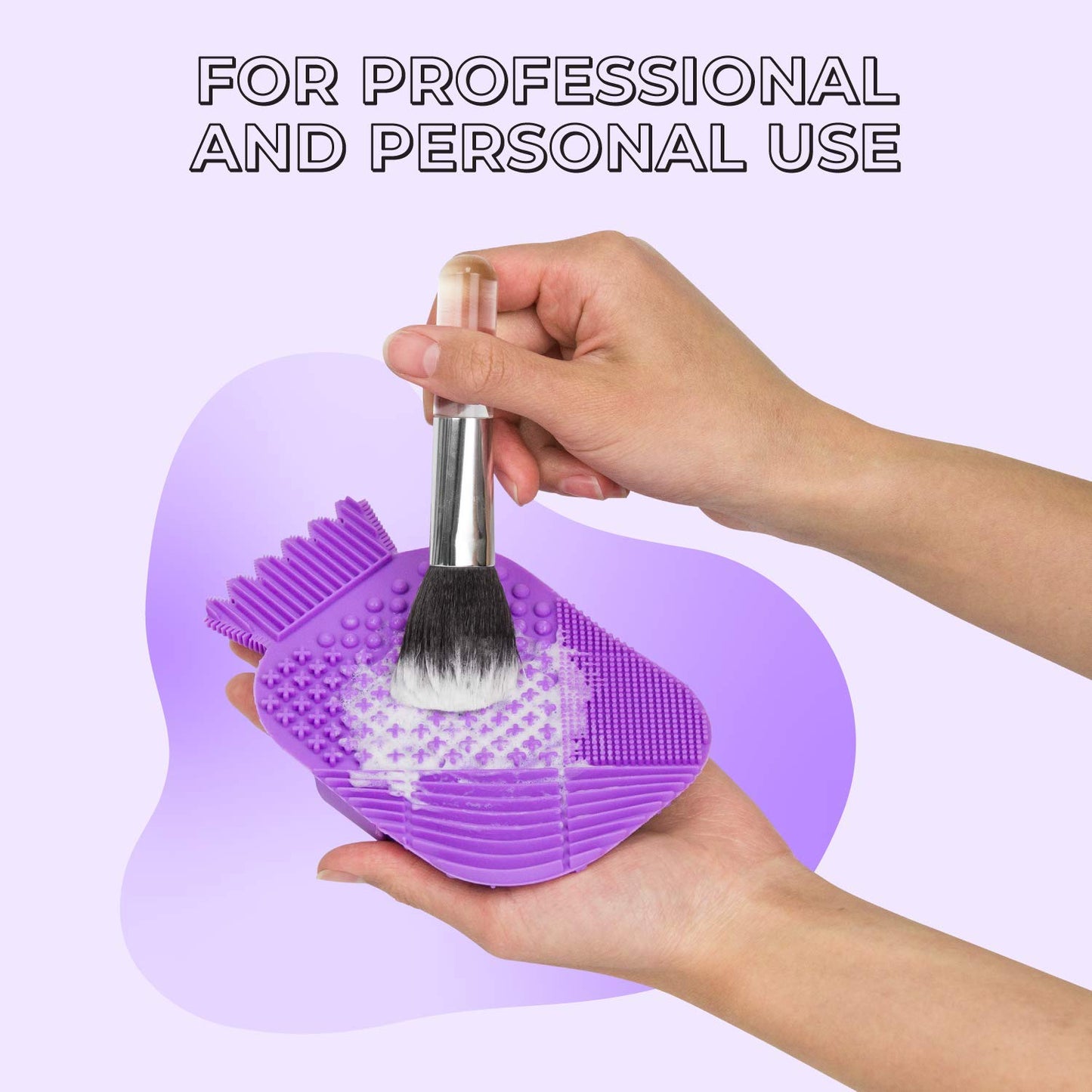 Lindo Cosmat Makeup Brush Cleaning Mat - Silicone Brush Scrubber, Portable Washing Tool with Handle (Purple) Health & Beauty > Personal Care > Cosmetics > Cosmetic Tools > Makeup Tools Lindo   