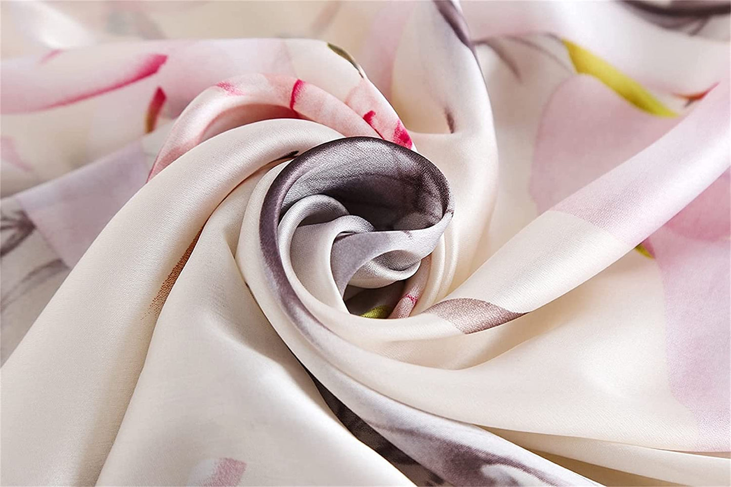 Silk Scarf Women Chiffon Shawl Stain Neckerchief Head Wrap Lightweight Scarf Ladies Hijab Vintage Painting Bridal Shawl Chiffon Scarf Muslim Colorful Cloth Silk Scarf White180*90Cm Apparel & Accessories > Clothing Accessories > Scarves & Shawls WEIGEER   