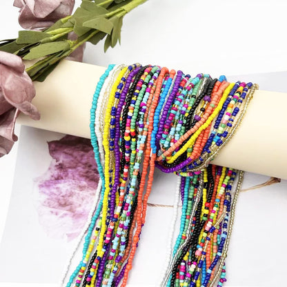Waist Beads for Women,20Pcs African Waist Beads Belly Chain Multilayer Body Jewelry Accessories Handmade Colorful Beads Elastic Waist Chain Apparel & Accessories > Jewelry > Body Jewelry CSIYANJRY99   