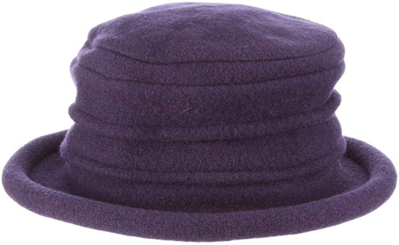 Scala Women'S Packable Boiled Wool Cloche Apparel & Accessories > Clothing Accessories > Headwear Scala Women's Accessories Navy One Size 