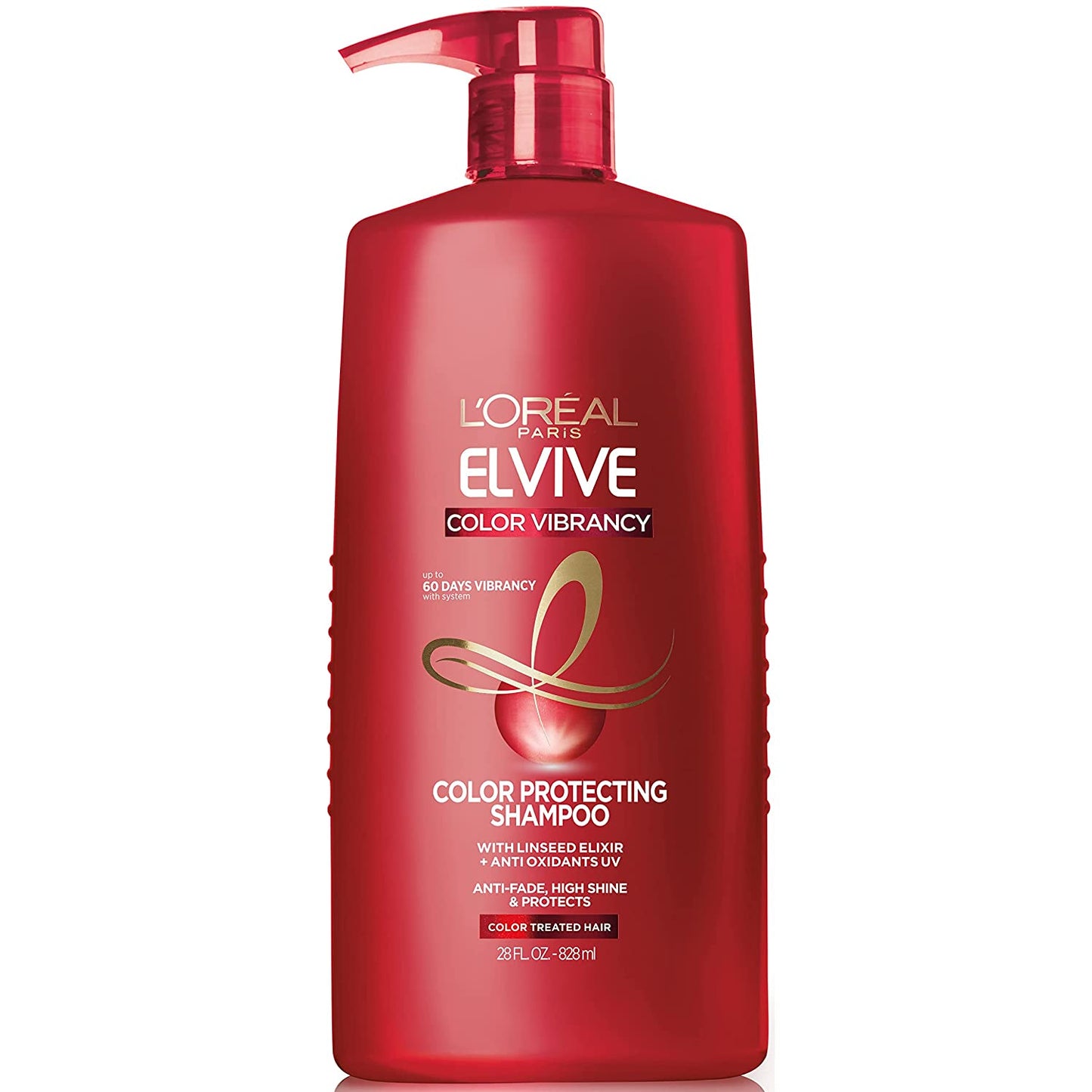 L'Oreal Paris Elvive Color Vibrancy Protecting Conditioner, for Color Treated Hair, Conditioner with Linseed Elixir and Anti-Oxidants, for Anti-Fade, High Shine, and Color Protection, 28 Fl Oz Health & Beauty > Personal Care > Hair Care L'Oreal Paris Shampoo  