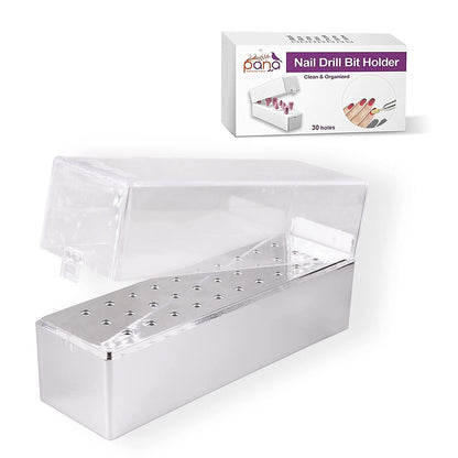 PANA Nail Drill Bit Holder Stand Display Organizer- Dust Proof Storage Container Box Case Tools for Home Use or Nail Salon - (48 Holes, Silver) Health & Beauty > Personal Care > Cosmetics > Cosmetic Tools > Nail Tools PANA Silver 30 Holes (Rectangle) 