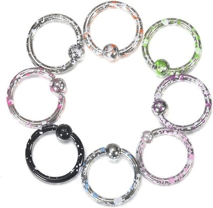 DONGMING Perforated Nose Rings Unisex Hoop Nose Rings Septum Ring Body Piercing Jewelry Nose Ring Nose Studs (Multicolor, 8Pcs) Apparel & Accessories > Jewelry > Rings Generic   