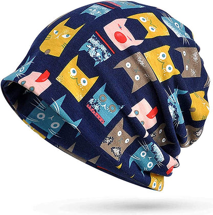 Glamorstar Floral Lace Beanie Hat Chemo Cap Stretch Slouchy Turban Headwear Apparel & Accessories > Clothing Accessories > Headwear Glamorstar Blue1 One Size 