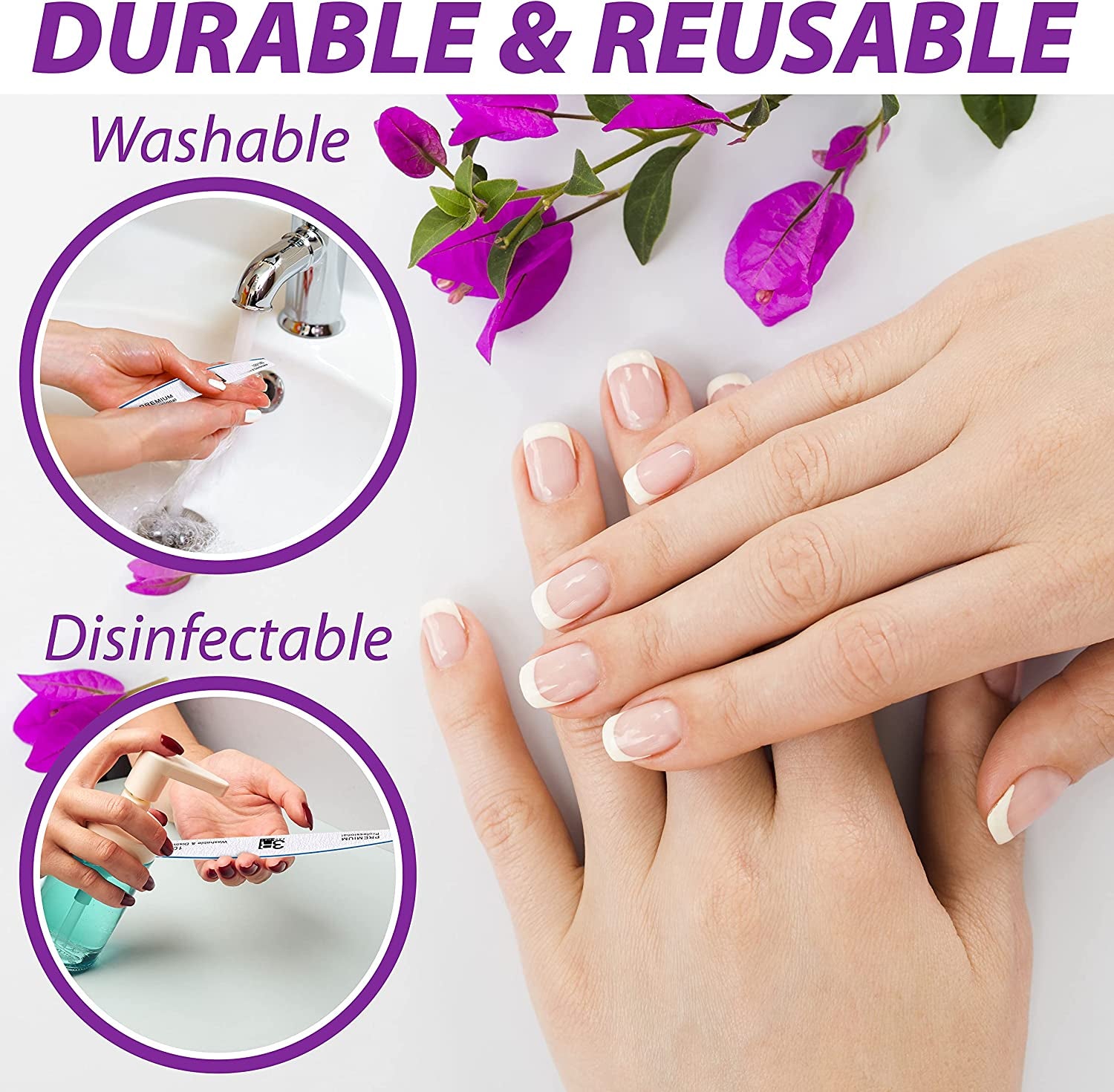 Nail Files - 3R Factory Acrylic Nail File 100/180, Nail Solution for Acrylic Nails, Acrylic Nail Remover, Professional Nail Salon Supplies, 2Pcs Each of Ergonomic Colors Design Border. (10Pcs Pack) Health & Beauty > Personal Care > Cosmetics > Cosmetic Tools > Nail Tools 3R Factory   