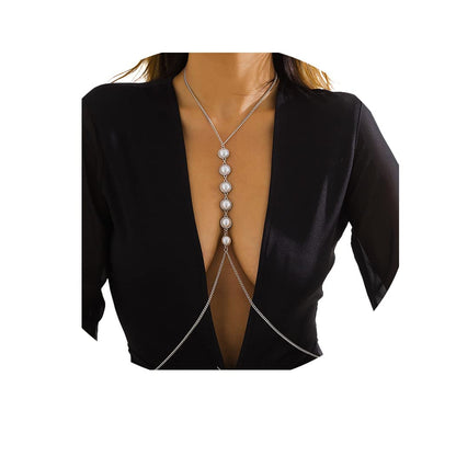 Bounzhi Gold Sexy Body Chain Crossover Thin Bra Bikini Rhinestone Crystal Waist Belly Body Chains Beach Body Necklace Jewelry for Women, Free Size (B-100) Apparel & Accessories > Jewelry > Body Jewelry Bounzhi Silver-1157  