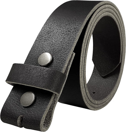 One Piece Full Grain Buffalo Oil Tanned Leather Replacement Belt Strap/ Belt with Buckle 1-1/2" (38Mm) Wide- Multiple Choices Apparel & Accessories > Clothing Accessories > Belts Belts.com Black 58 