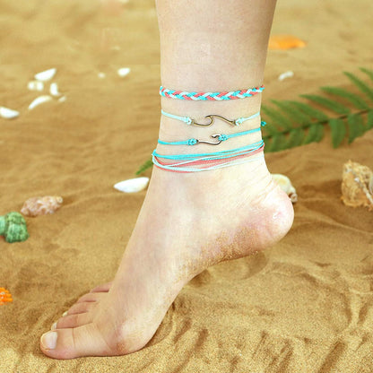Choice of All String Bracelets for Teen Girls Boho Waterproof Bracelets Ankle Bracelets for Girls Christmas Gifts Wave Surfer Bracelets Summer Beach Anklets Apparel & Accessories > Jewelry > Anklets choice of all   