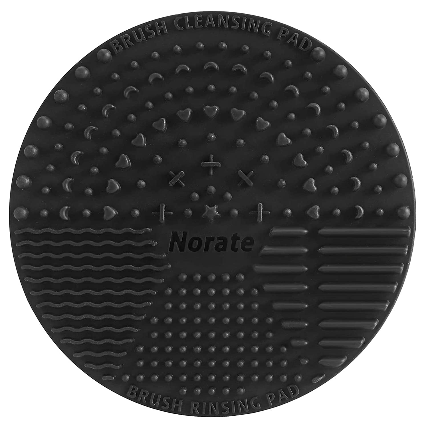 Brush Cleaning Mat, Silicone Makeup Cleaning Brush Scrubber Mat Portable Washing Tool Cosmetic Brush Cleaner with Suction Cup for Valentines Day Health & Beauty > Personal Care > Cosmetics > Cosmetic Tools > Makeup Tools Norate Black  