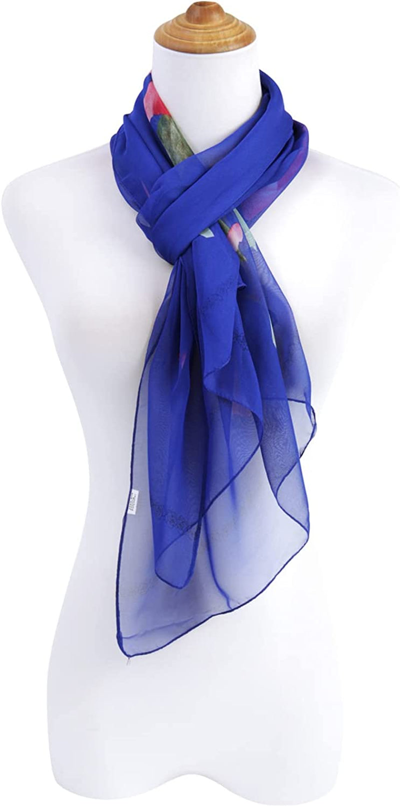 E-Clover Women Soft Floral Print Shawl Chiffon Sheer Scarf Apparel & Accessories > Clothing Accessories > Scarves & Shawls E-Clover   