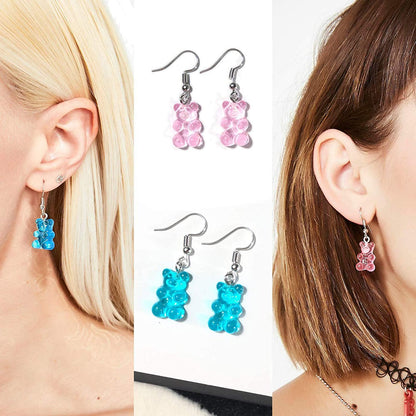 Weird Earrings Aesthetic Earrings Gummy Bear Earring Cool Earrings Quirky Earrings Cute Earrings Kawaii Earrings Funny Earrings Crazy Earrings Set for Women Girls Egirl Apparel & Accessories > Jewelry > Earrings Sclorey   