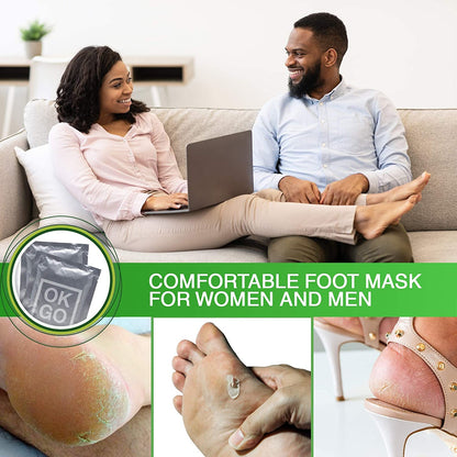 Exfoliating Foot Peel Mask 2 Pack - Baby Feet Peeling Mask for Dead Skin - Remove Calluses, Cracked Heels Repair Dry Toe Skin - Baby Soft Feet Gel Socks - Natural Foot Care Treatment with Aloe Vera Health & Beauty > Personal Care > Foot Care OK Goods   