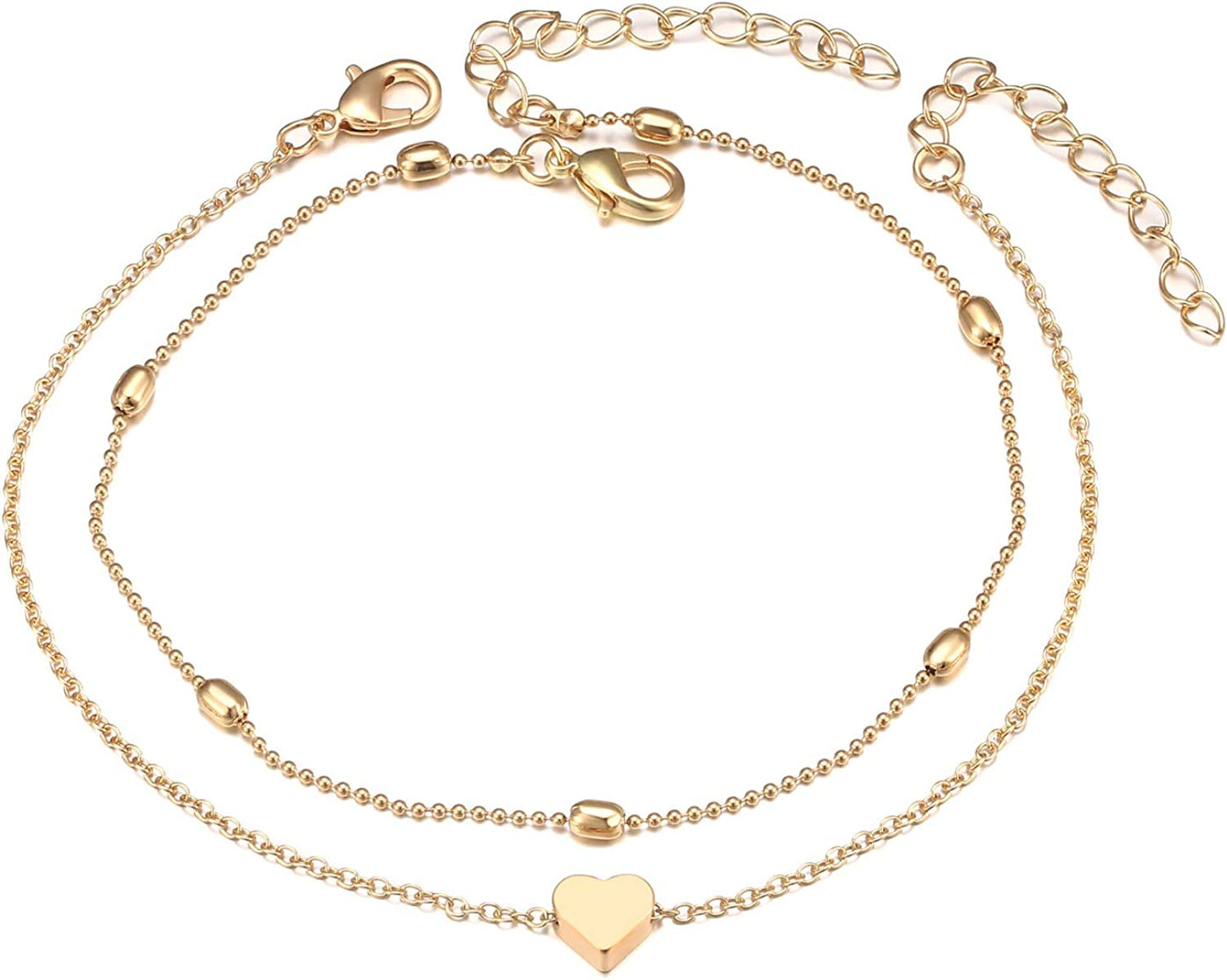 Fesciory Women Anklet Adjustable Beach Ankle Chain Gold Alloy Foot Chain Bracelet Jewelry Gift Apparel & Accessories > Jewelry > Anklets Fesciory   