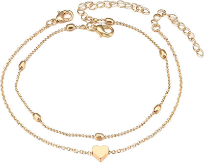Fesciory Women Anklet Adjustable Beach Ankle Chain Gold Alloy Foot Chain Bracelet Jewelry Gift Apparel & Accessories > Jewelry > Anklets Fesciory   