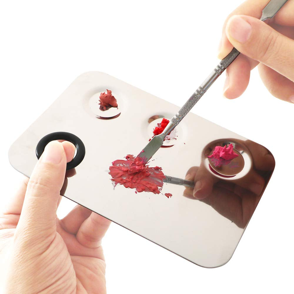 Lovinee Makeup Palettes with Spatula Tools,Nail-Art Palette,Cosmetic Palette,Artist Mixing Palette Health & Beauty > Personal Care > Cosmetics > Cosmetic Tools > Makeup Tools ESUKO   