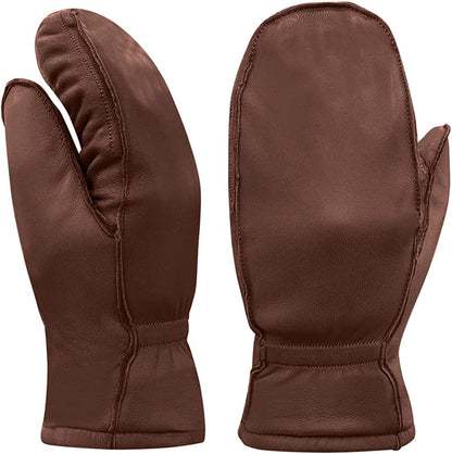 Harssidanzar Womens and Kids Lambskin Leather Winter Mittens Thermolite Lined with Finger Liners Apparel & Accessories > Clothing Accessories > Gloves & Mittens KYLIE MAX Saddle Medium 