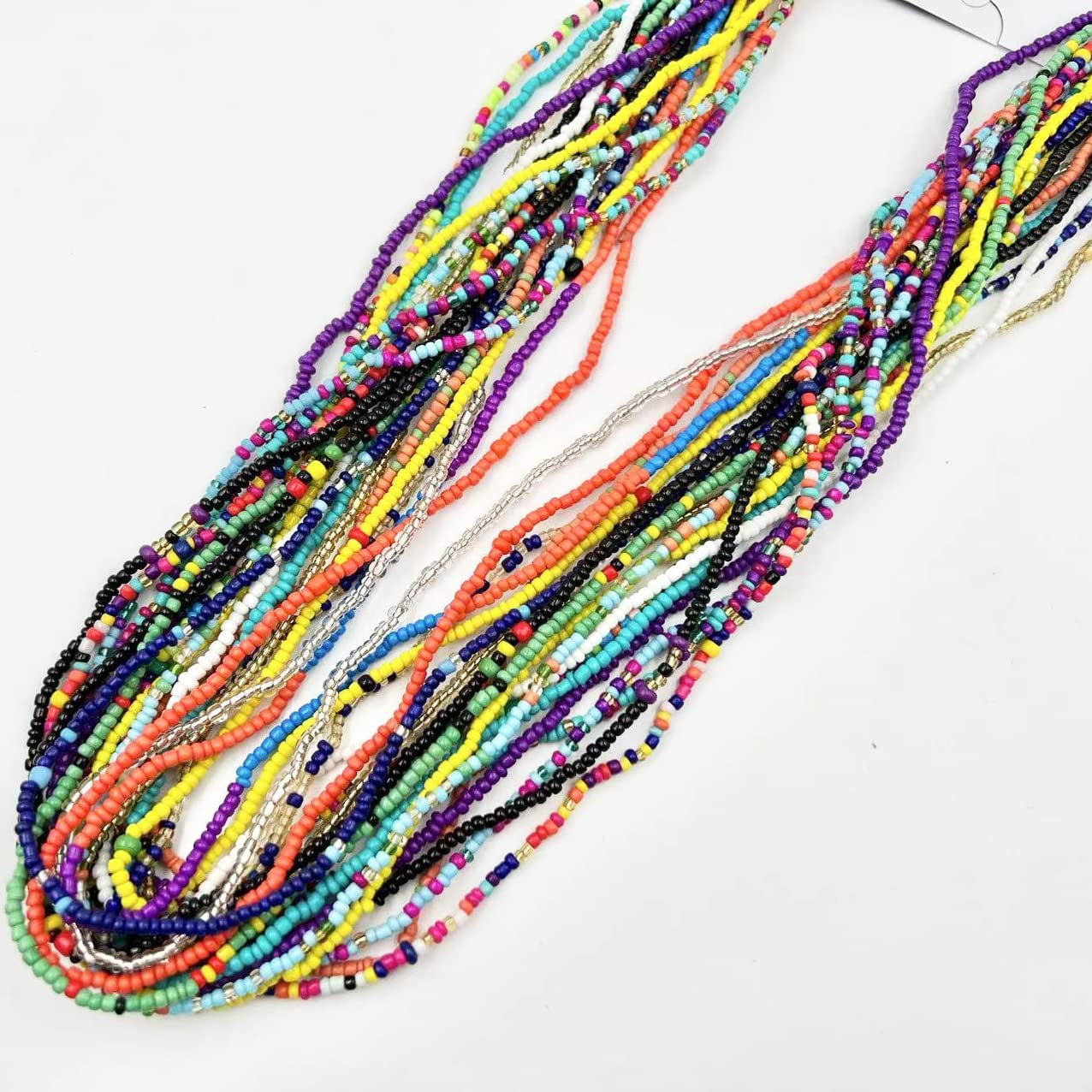 Waist Beads for Women,20Pcs African Waist Beads Belly Chain Multilayer Body Jewelry Accessories Handmade Colorful Beads Elastic Waist Chain Apparel & Accessories > Jewelry > Body Jewelry CSIYANJRY99   