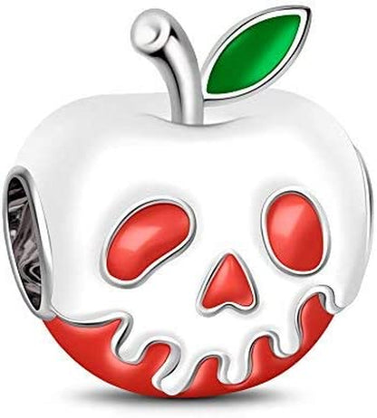 GNOCE Red Apple Charms 925 Sterling Silver Charm Christmas Skull Bead Charms Fit All Bracelets for Women Girls Apparel & Accessories > Jewelry > Bracelets GNOCE Skull Apple  