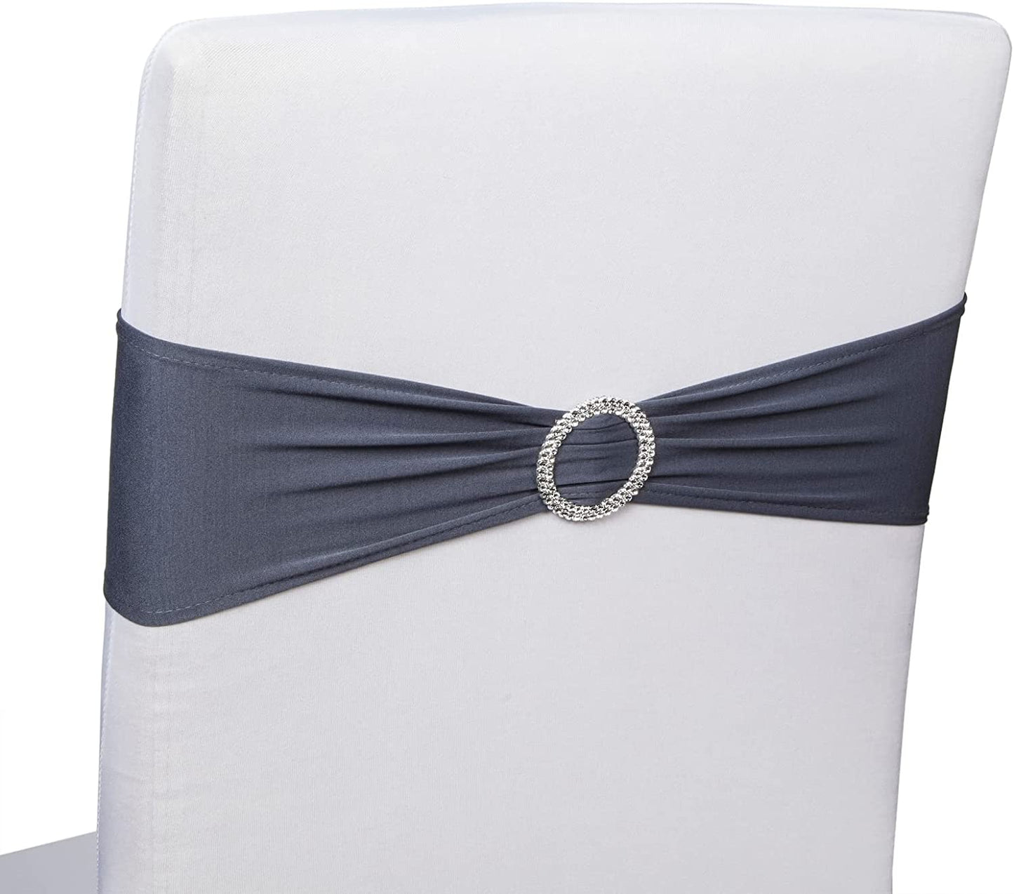 Gold Chair Sashes Bulk 100 Pack for Wedding Reception, Banquet Hotel Events, Baby Shower, Birthday Party Apparel & Accessories > Clothing Accessories > Sashes Juvale Dark Gray  
