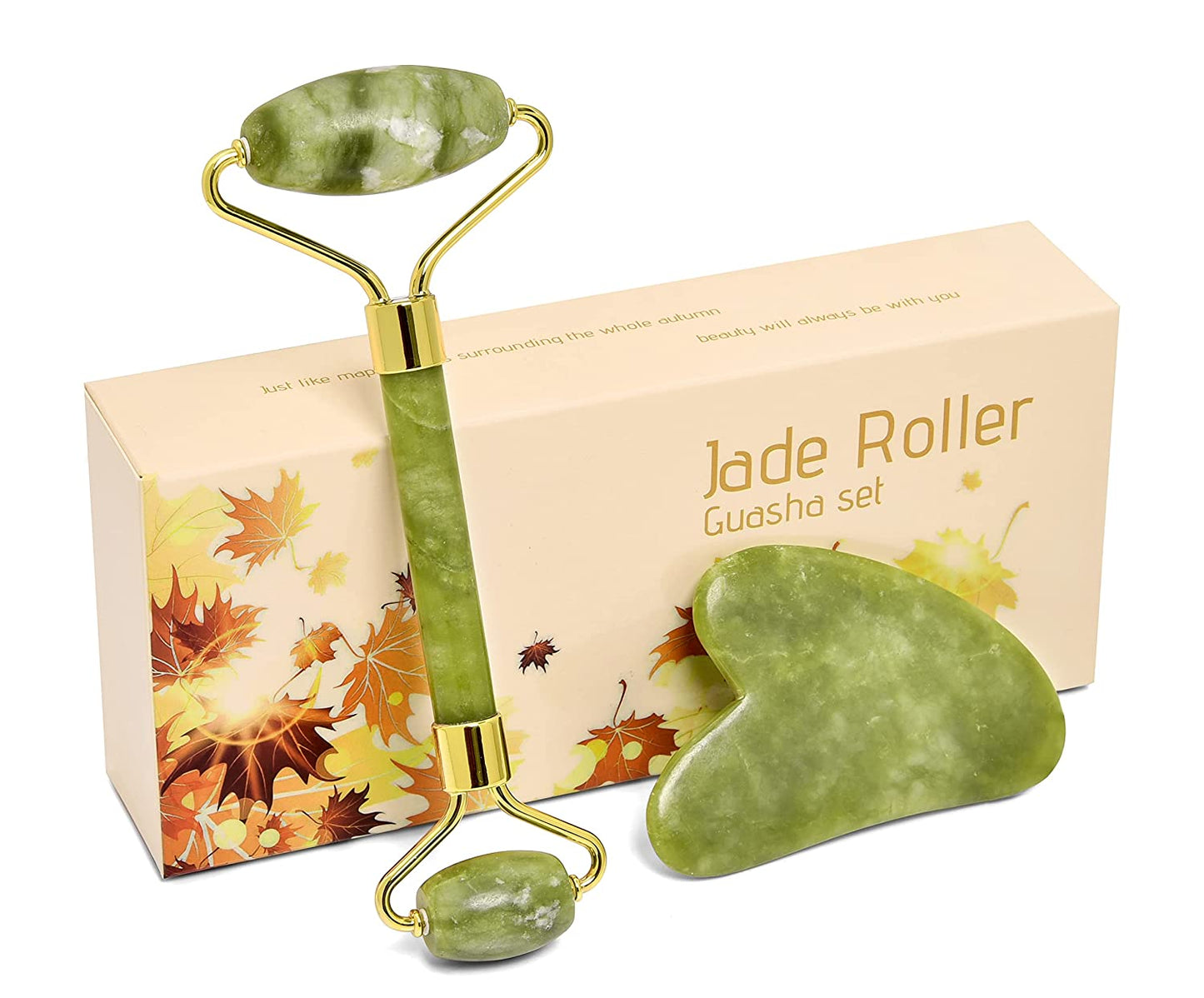 Women'S Beauty Tools Jade Roller Two Piece Set Natural Jade for Face - Reduce Wrinkles and Age Puffy Eyes, Firms Skin Health & Beauty > Personal Care > Cosmetics > Cosmetic Tools > Skin Care Tools TIGERSTAR   