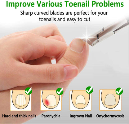Podiatrist Toenail Clippers，Professional Ingrown or Thick Toe Nail Clippers for Men & Seniors ，Toe Clippers Podiatrist Tool Pedicure Clippers Toenail Cutters Nipper Precision Diabetic Toenail Clipper Health & Beauty > Personal Care > Cosmetics > Cosmetic Tools > Nail Tools DEJLIG   