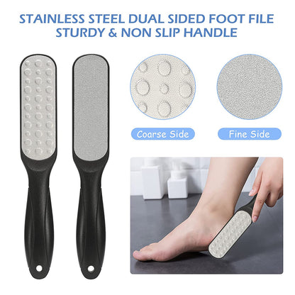 SUTINE Pumice Stone & Foot File Callus Remover Foot Scrubber Set, Stainless Steel Pedicure Rasp for Exfoliation Hard Dead Skin Remover and Daily Feet Care Health & Beauty > Personal Care > Foot Care SUTINE   