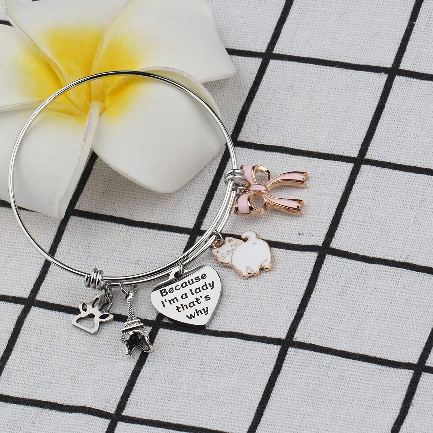 BAUNA the Aristocats Inspired Bracelet Marie Cat Comic Movie Cute Jewelry for Friend Apparel & Accessories > Jewelry > Bracelets BAUNA   
