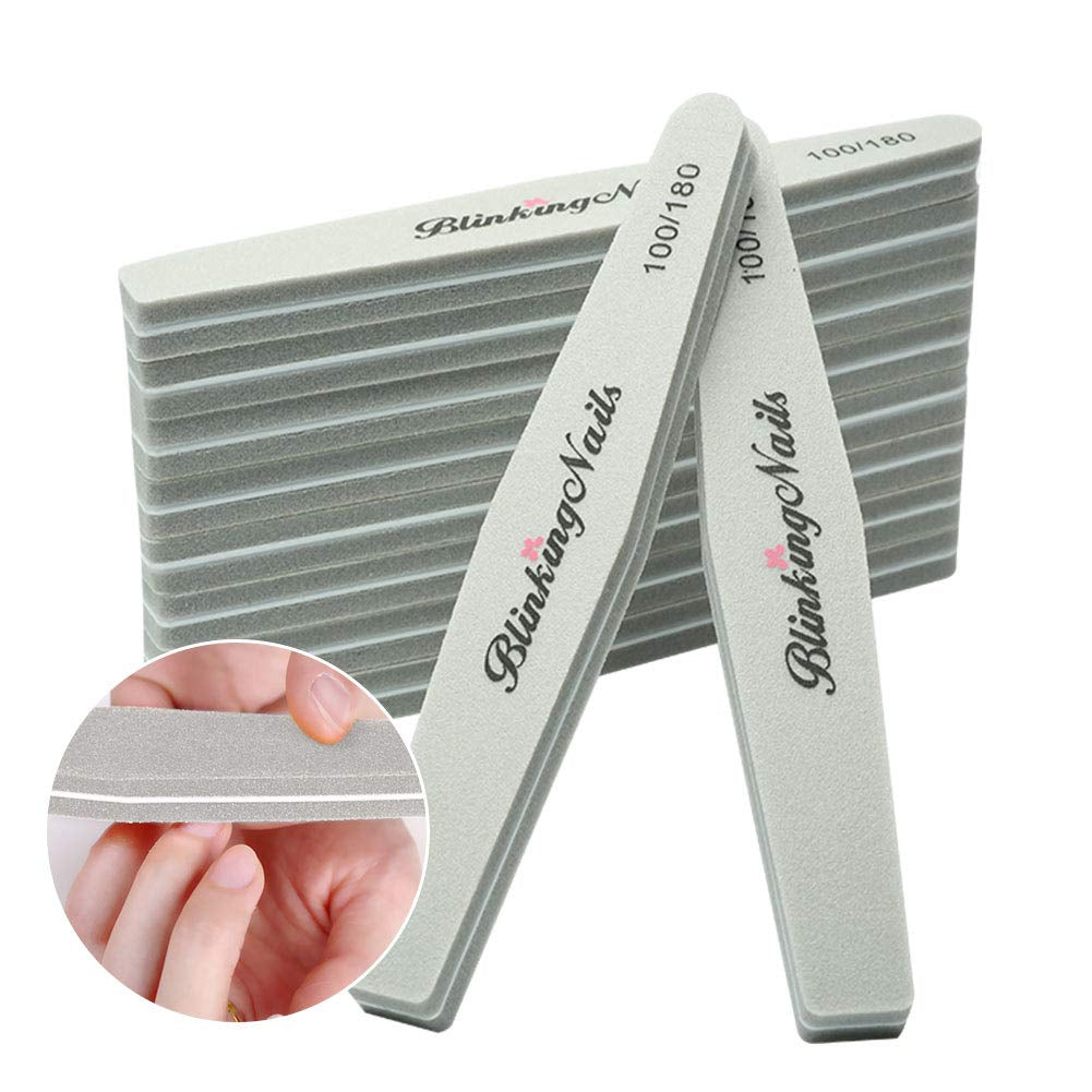 Sponge Nail File and Buffers 10Pcs for Nail Art Care Double Sides Design 100/180 Grit Nail Buffer Professional Manicure Nail Tools Color Gray Health & Beauty > Personal Care > Cosmetics > Cosmetic Tools > Nail Tools BlinkingNails Gray  