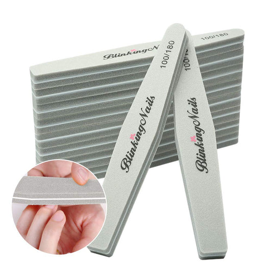 Sponge Nail File and Buffers 10Pcs for Nail Art Care Double Sides Design 100/180 Grit Nail Buffer Professional Manicure Nail Tools Color Gray Health & Beauty > Personal Care > Cosmetics > Cosmetic Tools > Nail Tools BlinkingNails Gray  