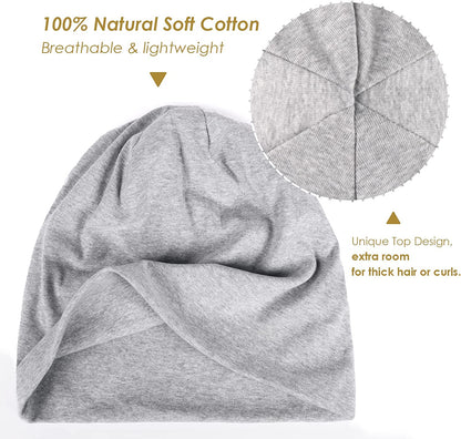 FURTALK Beanie for Womens Men Slouchy Cotton Beanies Summer Soft Skull Cap Lightweight Chemo Headwear Apparel & Accessories > Clothing Accessories > Headwear KYLIE MAX   