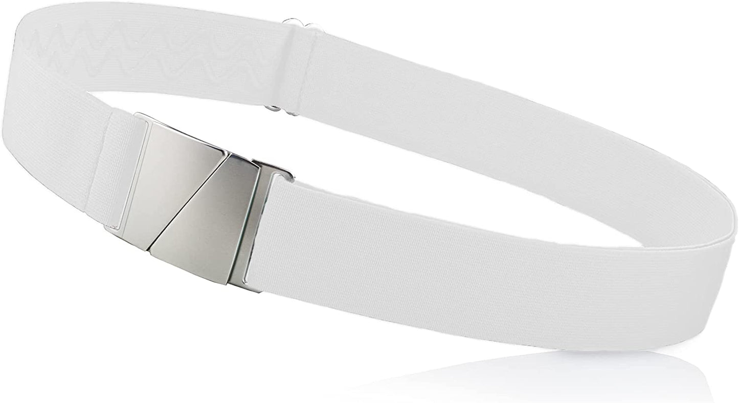 No Show Invisible Elastic Belts for Women & Men Non Slip Fits Waist Upto 50 Inch. Apparel & Accessories > Clothing Accessories > Belts ONE-BELT White  