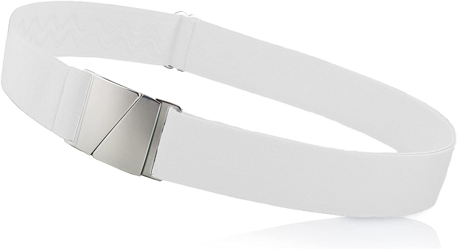 No Show Invisible Elastic Belts for Women & Men Non Slip Fits Waist Upto 50 Inch. Apparel & Accessories > Clothing Accessories > Belts ONE-BELT White  