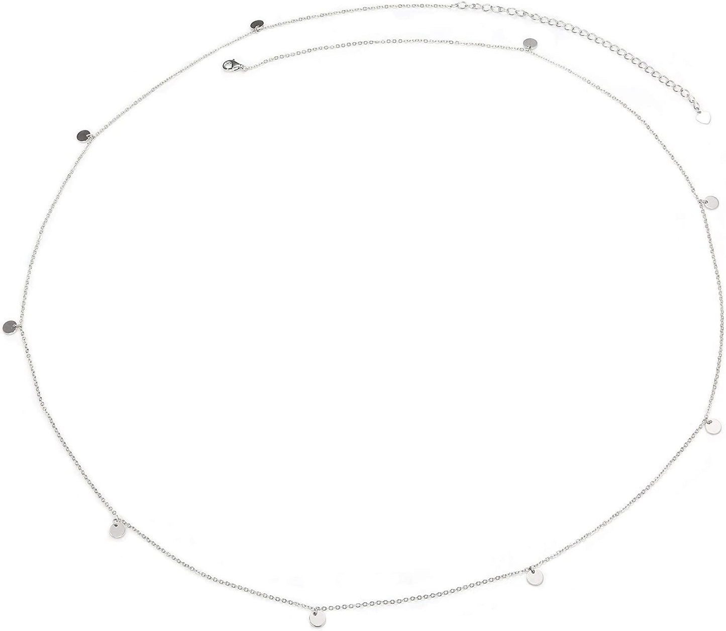 Sllaiss 925 Sterling Silver Sexy Belly Waist Chain Body Jewelry for Women Beach Bikini Belly Silver Chain Belt Apparel & Accessories > Jewelry > Body Jewelry Sllaiss   