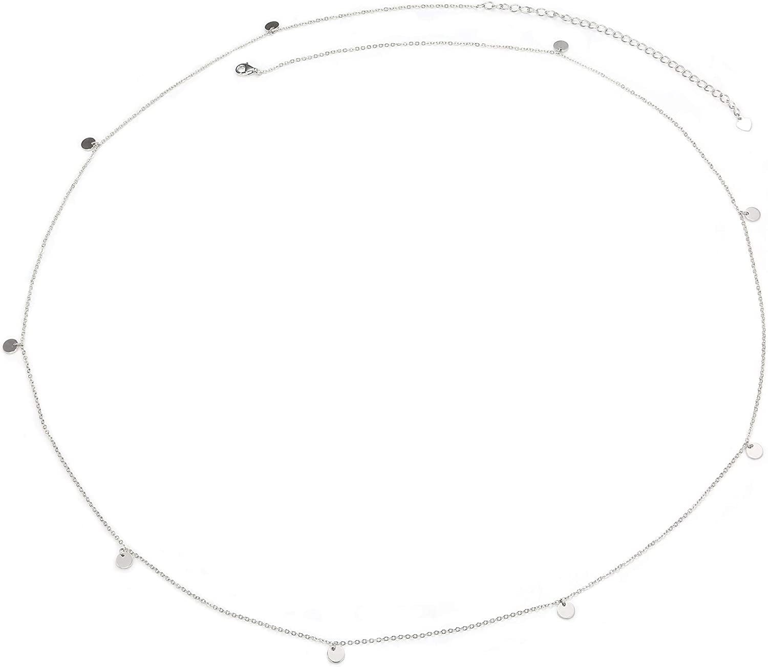 Sllaiss 925 Sterling Silver Sexy Belly Waist Chain Body Jewelry for Women Beach Bikini Belly Silver Chain Belt Apparel & Accessories > Jewelry > Body Jewelry Sllaiss   