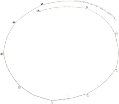 Sllaiss 925 Sterling Silver Sexy Belly Waist Chain Body Jewelry for Women Beach Bikini Belly Silver Chain Belt Apparel & Accessories > Jewelry > Body Jewelry Sllaiss   