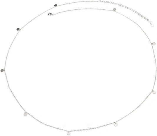 Sllaiss 925 Sterling Silver Sexy Belly Waist Chain Body Jewelry for Women Beach Bikini Belly Silver Chain Belt Apparel & Accessories > Jewelry > Body Jewelry Sllaiss   