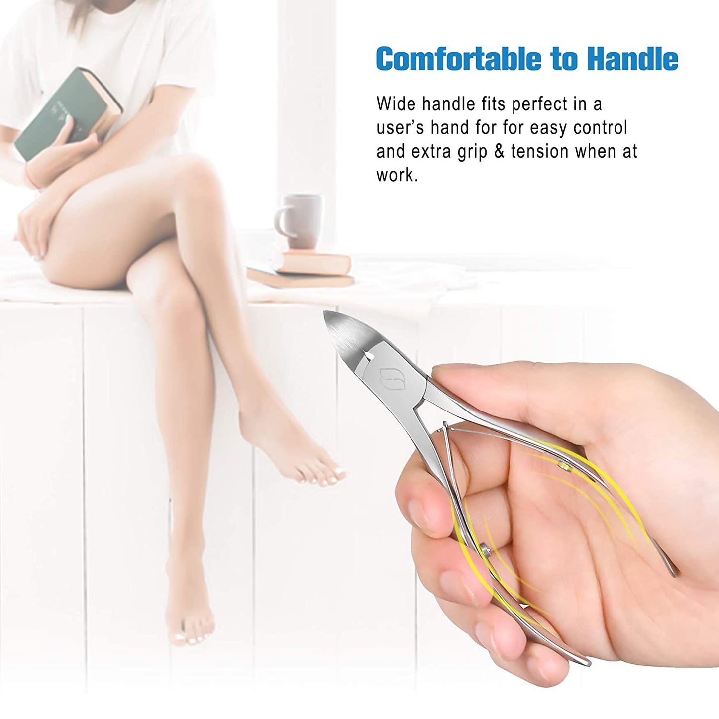 FERYES Toenail Clippers for Thick,Fungal or Ingrown Toenails - Ingrown Nail Clipper for Men,Women,Seniors,Podiatrist - Heavy Duty 4R13 Stainless Steel Toenail Tool - Silver Health & Beauty > Personal Care > Cosmetics > Cosmetic Tools > Nail Tools FERYES   