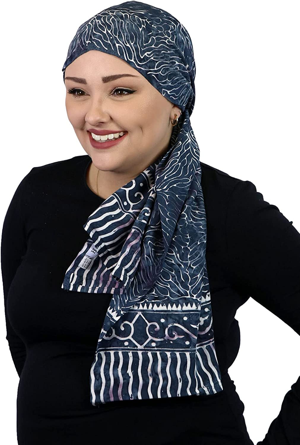 Hats, Scarves & More Headscarf Head Wrap for Women Chemo Headwear Cancer Scarf Head Covering Bali Batik 15 X 60 Inches Apparel & Accessories > Clothing Accessories > Headwear Hats Scarves & More New Wave  