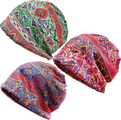 Kayier Women'S Baggy Casual Chemo Beanie Hats Headwear Caps Apparel & Accessories > Clothing Accessories > Headwear Kayier 3 Pack-d  