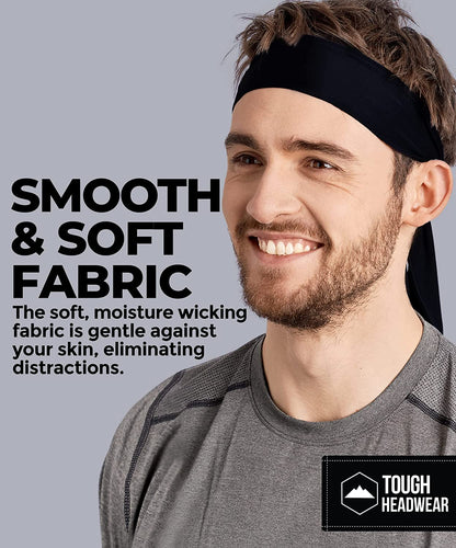 Tie Headband - Sports Head Ties for Men, Women, Kids - Ninja, Karate, Tennis, Pirate Head Band & Bandana - Athletic Sweatband/Hair Band for Basketball, Softball, Running, Workout - Sweat Wicking Apparel & Accessories > Clothing Accessories > Bandanas & Headties Tough Headwear   
