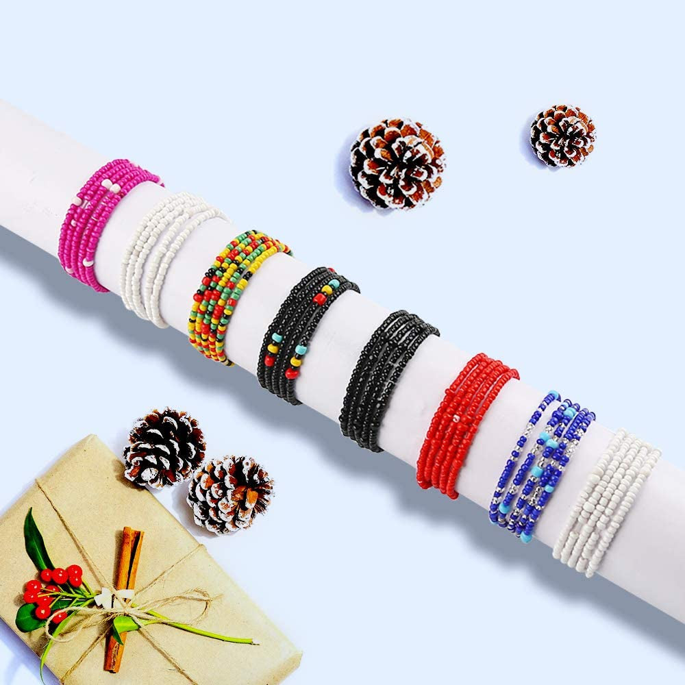 Colorful Waist Bead Chains Set - African Beaded Body Chain, Waist Belly Chain, Sexy Bikini Jewelry for Women and Girls Apparel & Accessories > Jewelry > Body Jewelry feixun   
