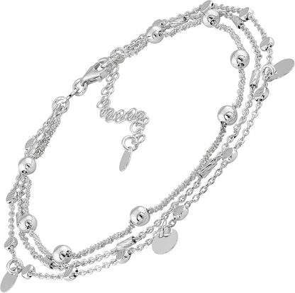 Silpada 925 Sterling Silver Anklet for Women, Ankle Bracelet, Jewelry Gift Idea,'Spice of Life', 9" + 1" Apparel & Accessories > Jewelry > Anklets Richline Group   