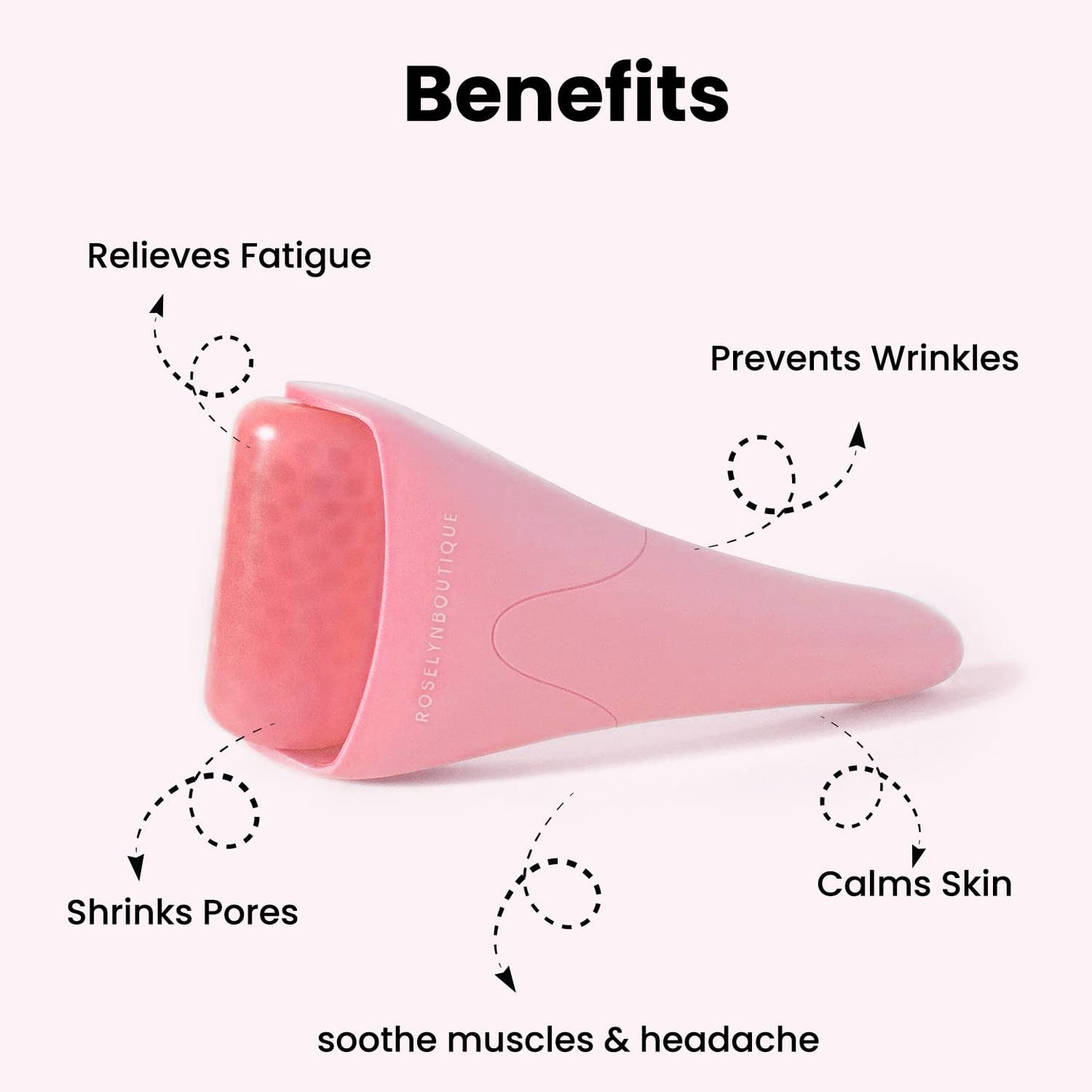Ice Roller for Face Massage Stick Facial Skin Care Tools Face Roller Massager - Reduce Wrinkles Puffiness Migraine Pain Relief (Pink) Health & Beauty > Personal Care > Cosmetics > Cosmetic Tools > Skin Care Tools ROSELYNBOUTIQUE   