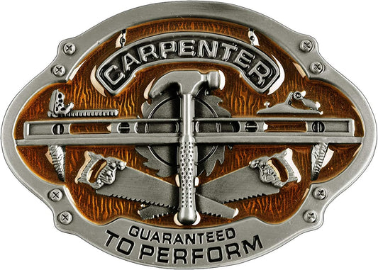 Belt Buckle Professional Worker Style Performance Accessories Apparel & Accessories > Clothing Accessories > Belt Buckles Moranse Carpenter Designs  
