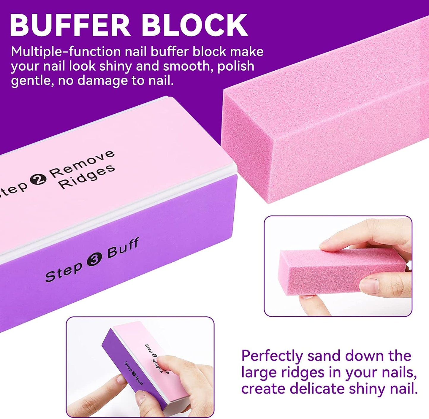 Foot File, Nail File Buffer, 574Pcs Nail Polish Remover Tool Kits, Foot Scrubber, Nail Clips , Nail Care Kit for Shiny Nail with Nail Clipper, Cuticle Pusher Trimmer, Incredible Gifts for Women Girls Health & Beauty > Personal Care > Foot Care MJSWHY   