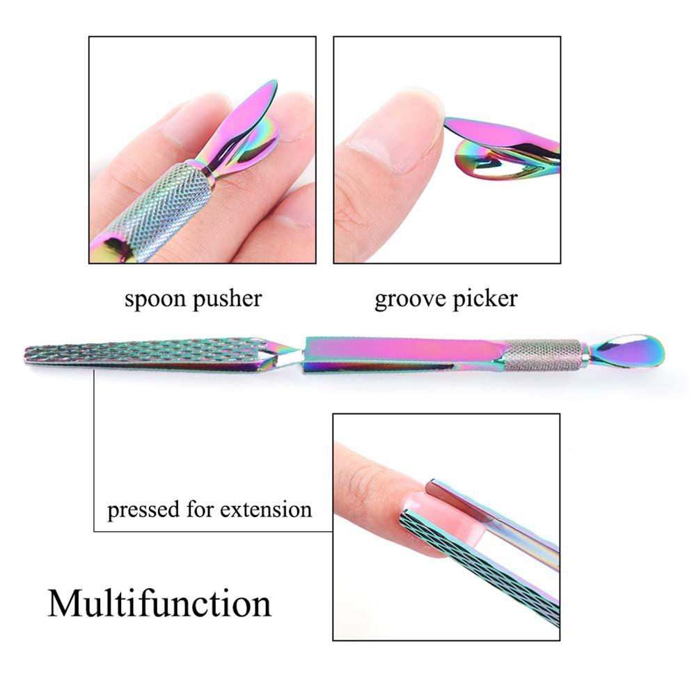 WOKOTO 1Pc Colorful Stainless Steel Nail Shaping Tweezers for Nail Extension Acrylic Nail Tips Cutter Multiple-Functional Nail Clip Manicure Nail Tools Health & Beauty > Personal Care > Cosmetics > Cosmetic Tools > Nail Tools WOKOTO   