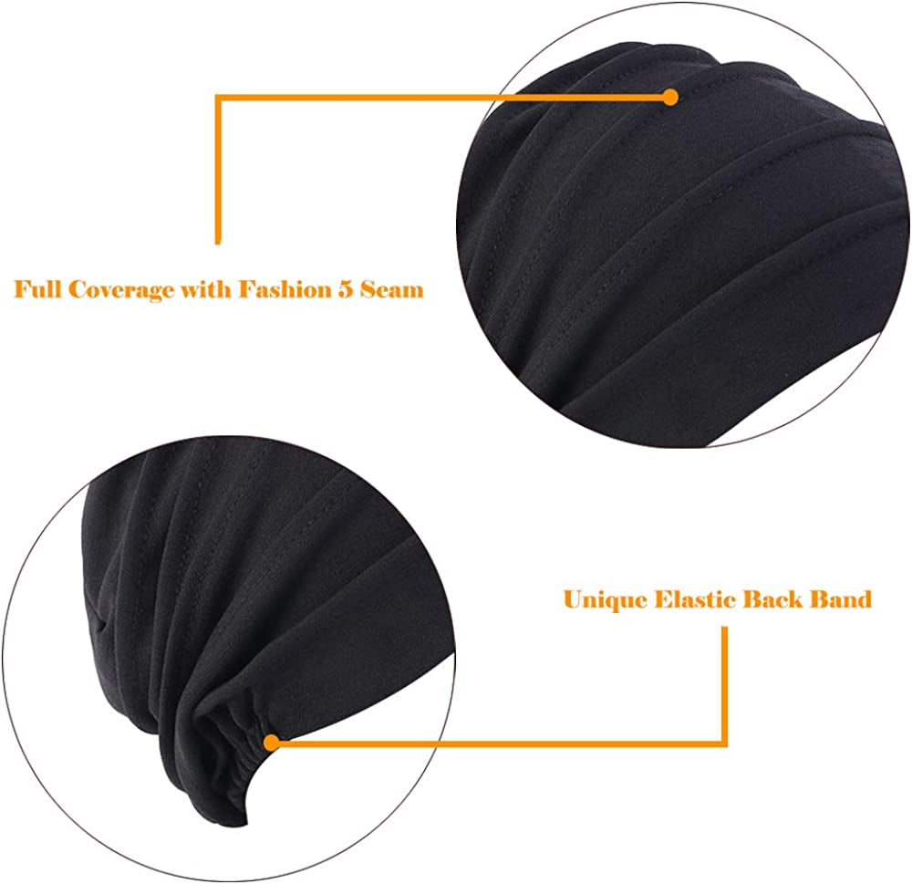 Pleated Chemo Cotton Turban Hat Alopecia Headwear Bald Head Cap for Cancer Covers Women Scarf Apparel & Accessories > Clothing Accessories > Headwear Harewom   