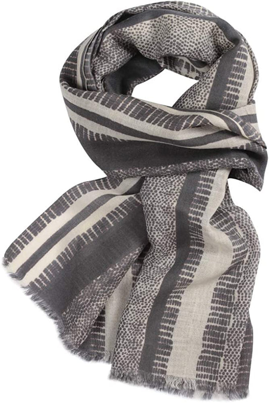 WAMSOFT 100% Pure Wool Scarf, Thick Long Plaid Scarf Winter Tartan Scarves for Men Women… Apparel & Accessories > Clothing Accessories > Scarves & Shawls WAMSOFT 02# Stripes/Polka# Gray  